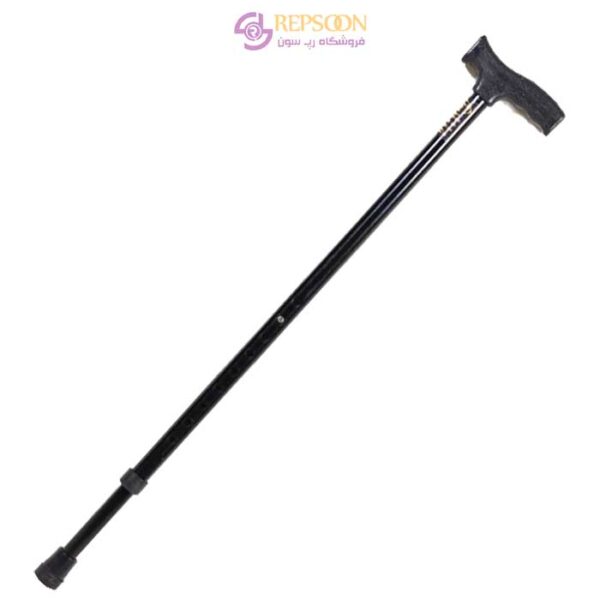 Black-metal-Lord's-cane-with-PVC-handle,-brand-TESSY,-model-T15-min
