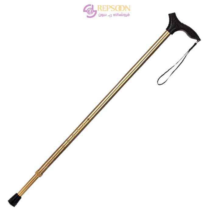 Rose-gold-metal-cane-with-PVC-handle,-brand-TESSY,-model-T02-min