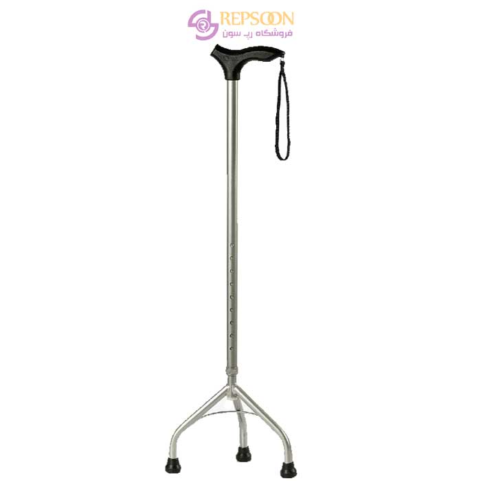 Three-legged-cane-with-silver-PVC-handle,-TESSY-brand-min